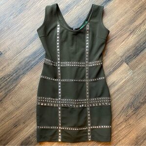 Walter by Walter Baker Elegant Olive Studded Dress (M)